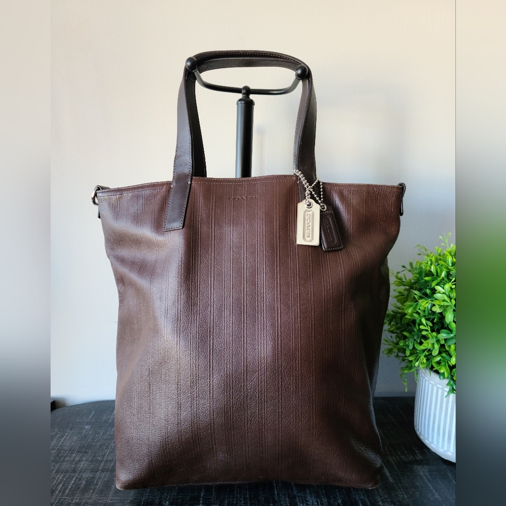 Coach Leather Legacy Bleecker Embossed Reversible Tote Bag #70500